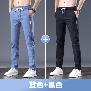天丝弹力薄款直筒牛仔裤