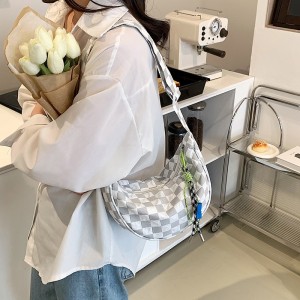 여름 캐주얼 캔버스 가방 대용량 크로스백 만두 가방 작은 가방 