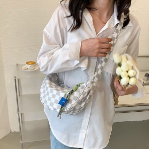 여름 캐주얼 캔버스 가방 대용량 크로스백 만두 가방 작은 가방 