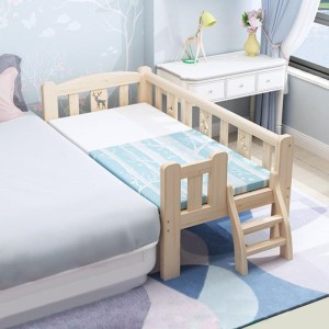 小孩床带护栏婴儿床加宽拼接床 加强型三面护栏