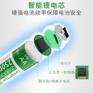 Delipow USB зарядный элемент 5 \ литиевый элемент 1.5V