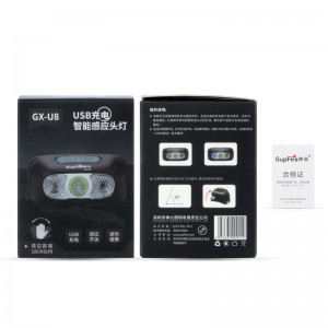 мощный фара ночного лова дальнего действия USB заряд индукционный наружный шахтный фонарь