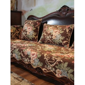 European sofa cushion, all-weather anti-skid chenille