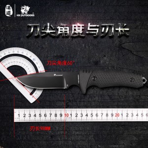 야외 구생 군도 전술 특전 소직도 D2 강철 호신 휴대용 칼 