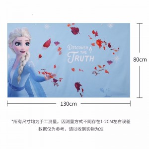 디즈니 어린이 목욕수건 엘사 공주 여자 어린이 모래수건 속건 휴대용 해변 옷 갈아입기 모래수건 수건 