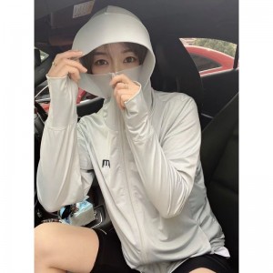 자외선 차단복 여성 여름 얇은 카디건 후드 외투 긴 소매 헐렁헐렁 아이스 학생 통기 자외선 차단복 