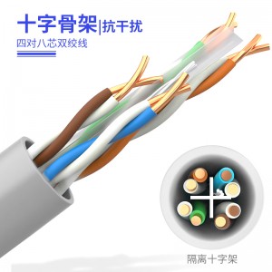 (0,51 ± 0,02 мм) категория CAT6 незащищенные гигабаритные линии типа CAT6, чистая медная сердцевина, упакованная в сеть 25 м BH6025