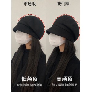 가을 겨울 모자 여자 어부모 큰 머리 베레모 겨울 민낯 얼굴 작은 팔각모 