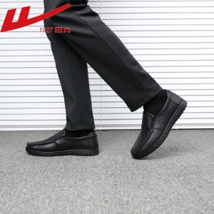 봄여름 가죽 캐주얼 남성 구두 중 노인 통기 소프트 베이스 펀칭 아빠 신발 