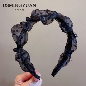 왕홍 머리띠 여자 여름 백합 외출 머리띠 검은색 세수 머리묶음 여자 고두개 머리띠 머리띠 