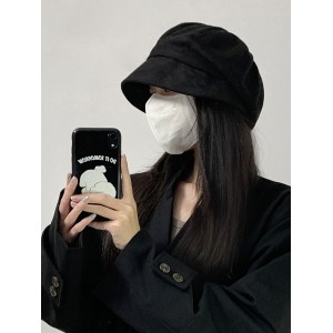 가을 겨울 모자 여자 어부모 큰 머리 베레모 겨울 민낯 얼굴 작은 팔각모 