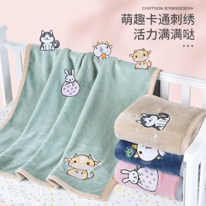 A류 낮잠 담요 에어컨 덮개 담요 덮개 다리 담요 두꺼운 싱글 유치원 낮잠 담요 