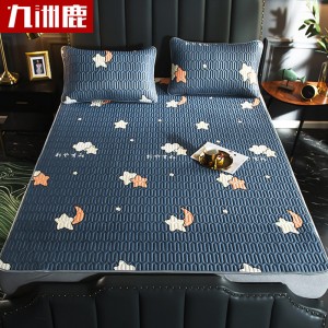 Ice Silk Mat Thai Latex Filled Sandal Mat Three piece Set