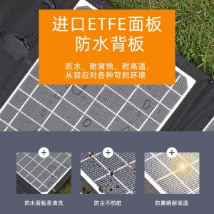 Solar charging panel folding portable power generation charging treasure mobile phone fast charging monocrystalline silicon outdoor battery 12v