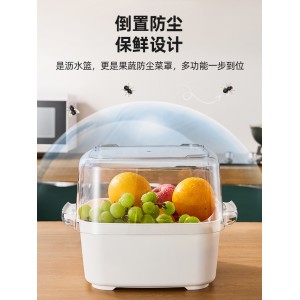 雙層洗菜盆瀝水籃廚房家用塑膠水果盤客廳水槽濾水菜簍淘洗菜籃子
