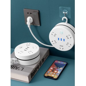 Бытовая розетка с кабелем, выдвижная планка, многофункциональный USB-штекер, плата, вилка с несколькими отверстиями, вилка