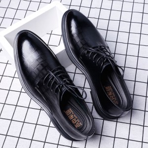 Business Dress Casual Shoes British Leather Upholstered Suit Soft Sole Wedding Leather Shoes