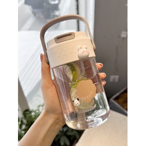 Чашка для воды девушка ценная портативная кофейная соломенная чашка Лето 2022 новый пластиковый стаканчик с чайным отделением студент