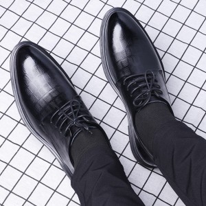 Business Dress Casual Shoes British Leather Upholstered Suit Soft Sole Wedding Leather Shoes