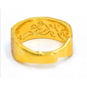 Vietnam Nansha Gold Plated Auspicious Ring Vacuum Plating 24k Gold Thai Chain Euro Gold Colorless Jewelry Ring