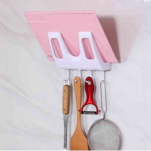 厨房免打孔无痕置物架 带挂钩收纳架 多功能砧板菜板架