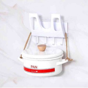 厨房免打孔无痕置物架 带挂钩收纳架 多功能砧板菜板架