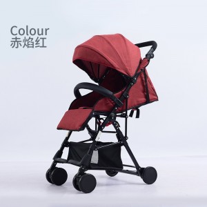 Baby stroller can sit and lie down, and it is easy to fold high landscape baby stroller