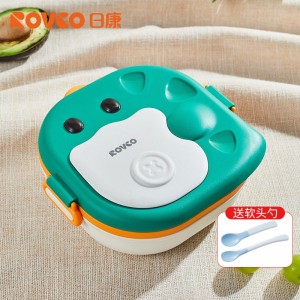 幼儿专用注水保温碗 不锈钢防摔防烫分格儿童餐盘