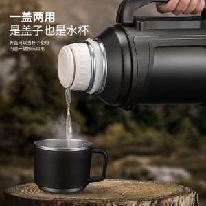 Thermos outdoor large capacity travel kettle stainless steel vacuum thermos boys&#039; car portable thermos