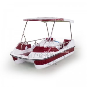 Pedal type water bicycle luxury pedal boat fiberglass boat pleasure boat single person double person water bicycle