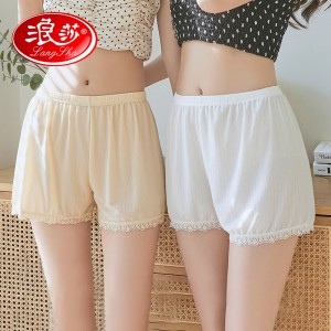 Women&#039;s clothing. Female trousers. Shorts. Safety of pants. Loose leggings. Lace safety shorts
