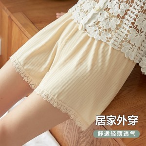 Women&#039;s clothing. Female trousers. Shorts. Safety of pants. Loose leggings. Lace safety shorts