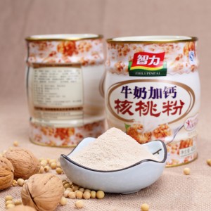 Milk with calcium walnut powder 404g * 2 cans Middle aged and elderly students breakfast nutrition drink iron cans