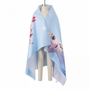 Disney children&#039;s bath towel Princess Aisha girl&#039;s beach towel Quick drying portable beach towel