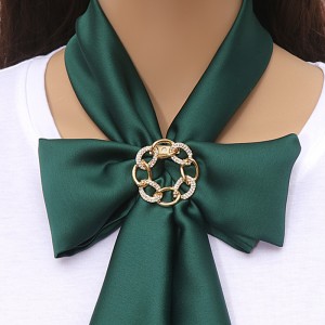 Crown with silk scarf button brooch Women&#039;s hem knotting clasp dual-use women&#039;s brooch T-shirt scarves accessories Corner button