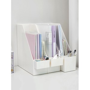 Desk storage box book document storage student pen container shelf