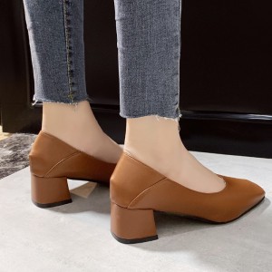 Casual shoes Women&#039;s single shoes Children&#039;s thick heels high heels