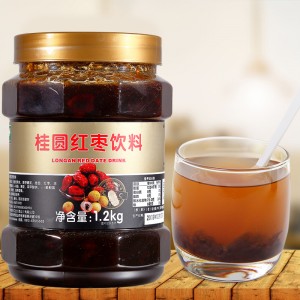 Fresh longan and red date tea sauce 1.2kg Huanguosung, special raw materials for flower and fruit tea with pulp and thick pulp