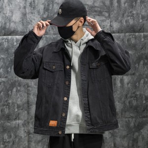 Japanese Versatile Denim Jacket Men&#039;s Loose Winter Fashion Large Men&#039;s Fur Work Jacket