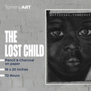 THE LOST CHILD - Pencil and charcoal on paper art