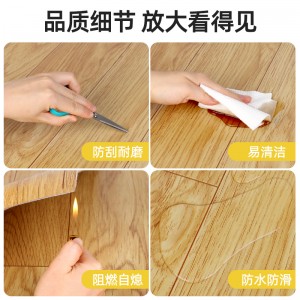 PVC plastic floor leather, cement floor directly paved with thick wear-resistant waterproof household floor mat, self-adhesive floor sticker
