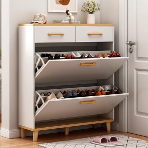 Shoe cabinet, small unit, indoor narrow flip bucket, bedroom, dustproof, and easy storage cabinet for entering the house against the wall