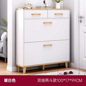 Shoe cabinet, small unit, indoor narrow flip bucket, bedroom, dustproof, and easy storage cabinet for entering the house against the wall