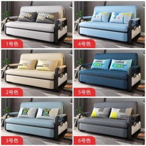 多功能沙發床推拉科技布伸縮沙發單雙人布藝折疊床