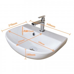 Ceramic hanging washbasin, household bathroom, small-sized washbasin engineering, best-selling facial cleanser