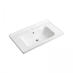 Integrated countertop basin, semi embedded ceramic wash basin, bathroom, household bathroom cabinet basin