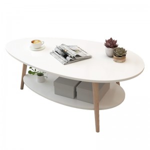 北欧迷你小圆桌 简约圆形小户型客厅桌子 家用沙发卧室创意双层茶几