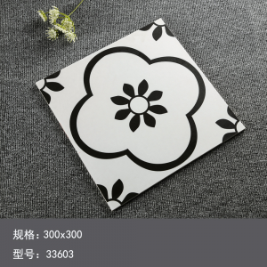 卫生间厨房阳台 北欧田园小花砖 300X300仿古哑光防滑瓷砖 花园地砖