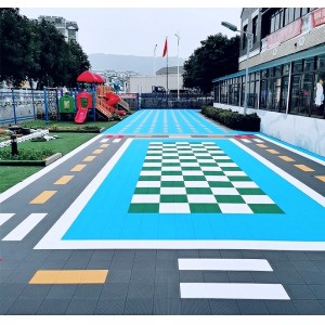 悬浮地板 幼儿园篮球场室外软质悬浮地垫 户外游乐地面塑胶跑道地板