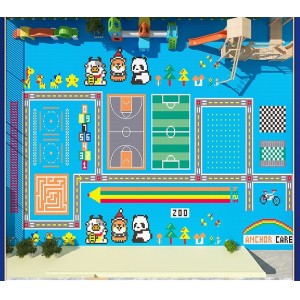 悬浮地板 幼儿园篮球场室外软质悬浮地垫 户外游乐地面塑胶跑道地板